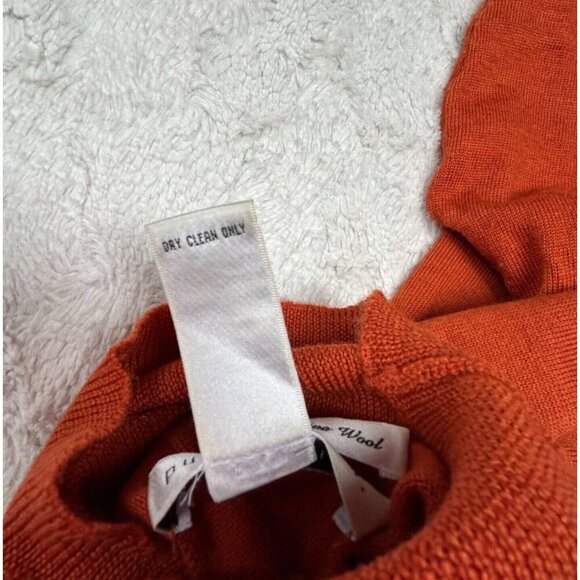 Pursuits. ltd Fine Italian Merino Wool Turtleneck Sweater Womens Small Orange - Picture 4 of 10